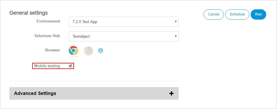 Enable Mobile Testing